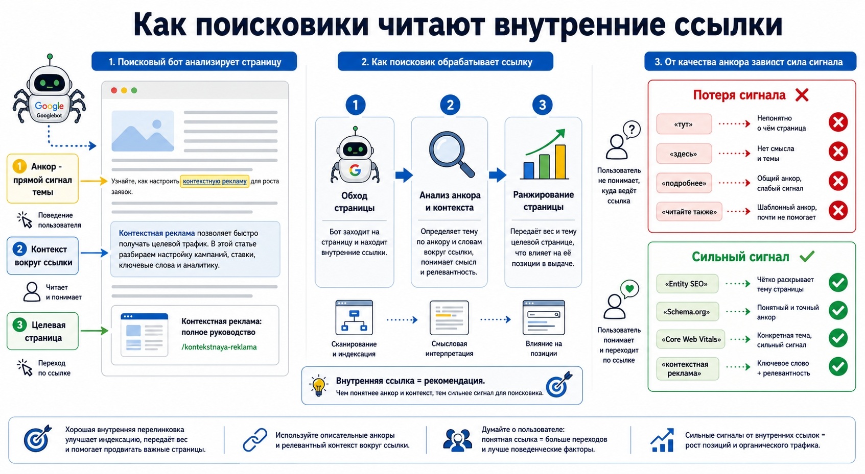 как поисковики читают внутренние ссылки