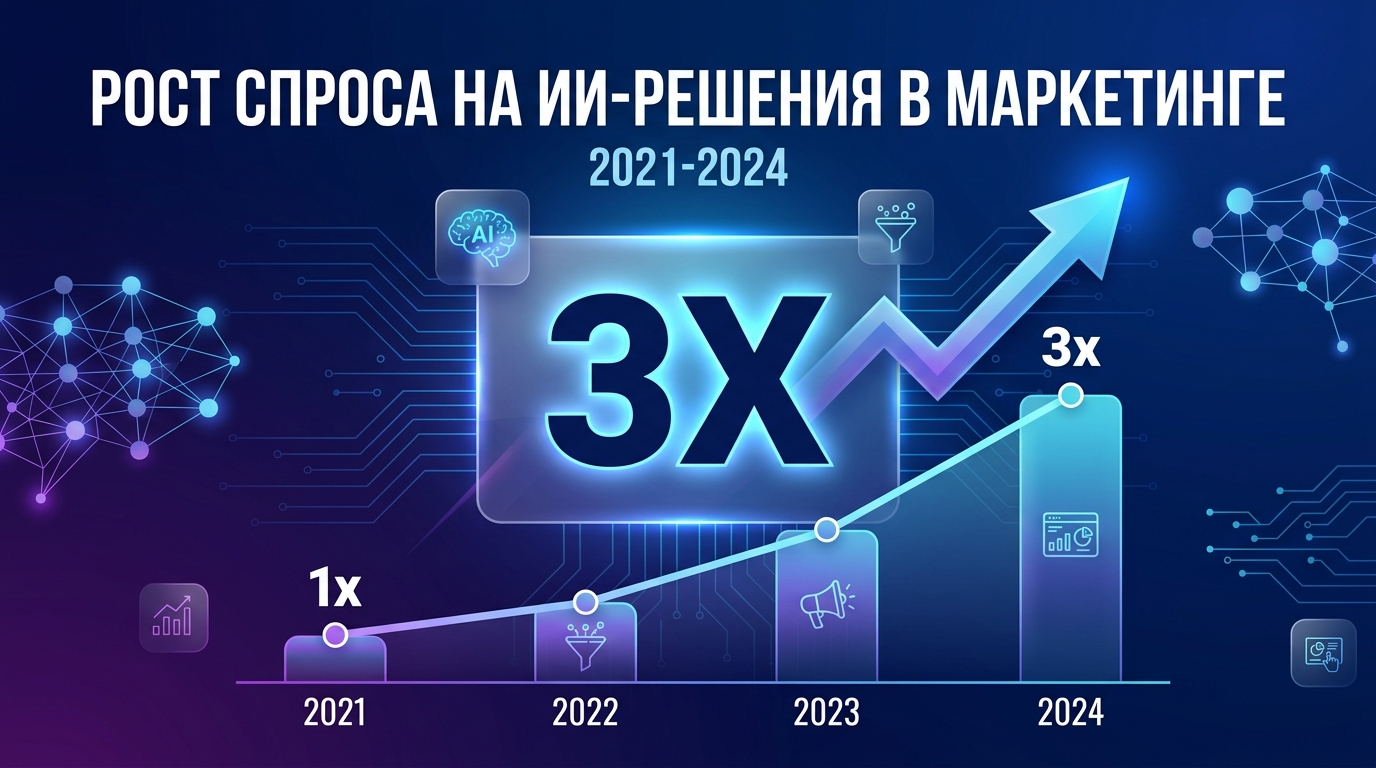Рынок уходит в нейросети: Количество запросов на ИИ-продвижение выросло в 3 раза