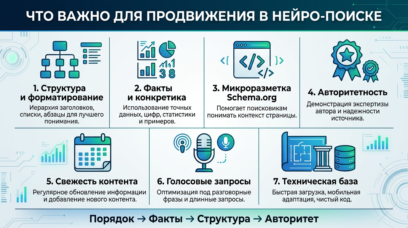 что важно для продвижения в нейро поиске