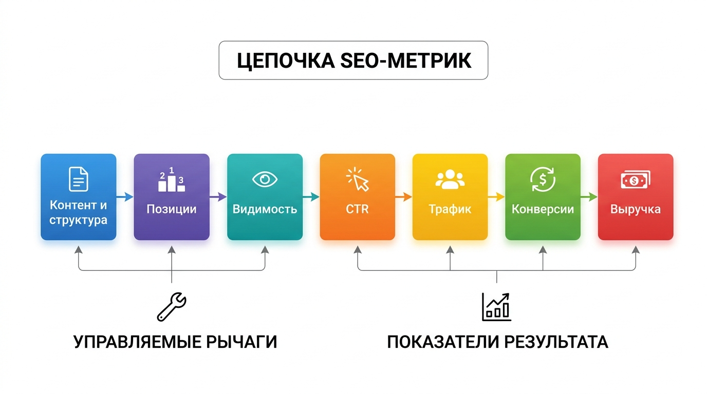 цепочка метрик и возможность влияния на них