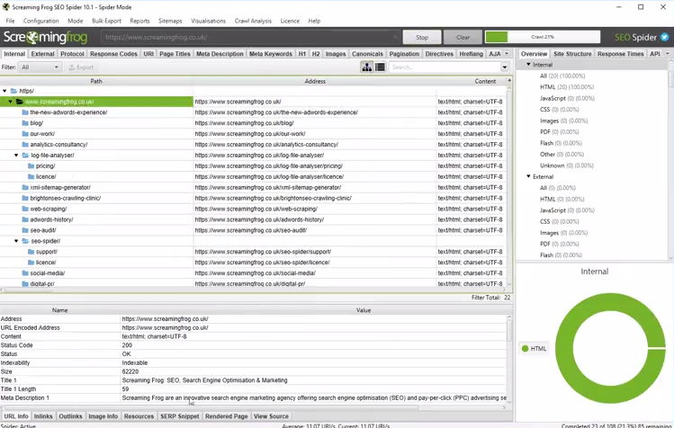 Бесплатный инструмент для SEO Screaming Frog