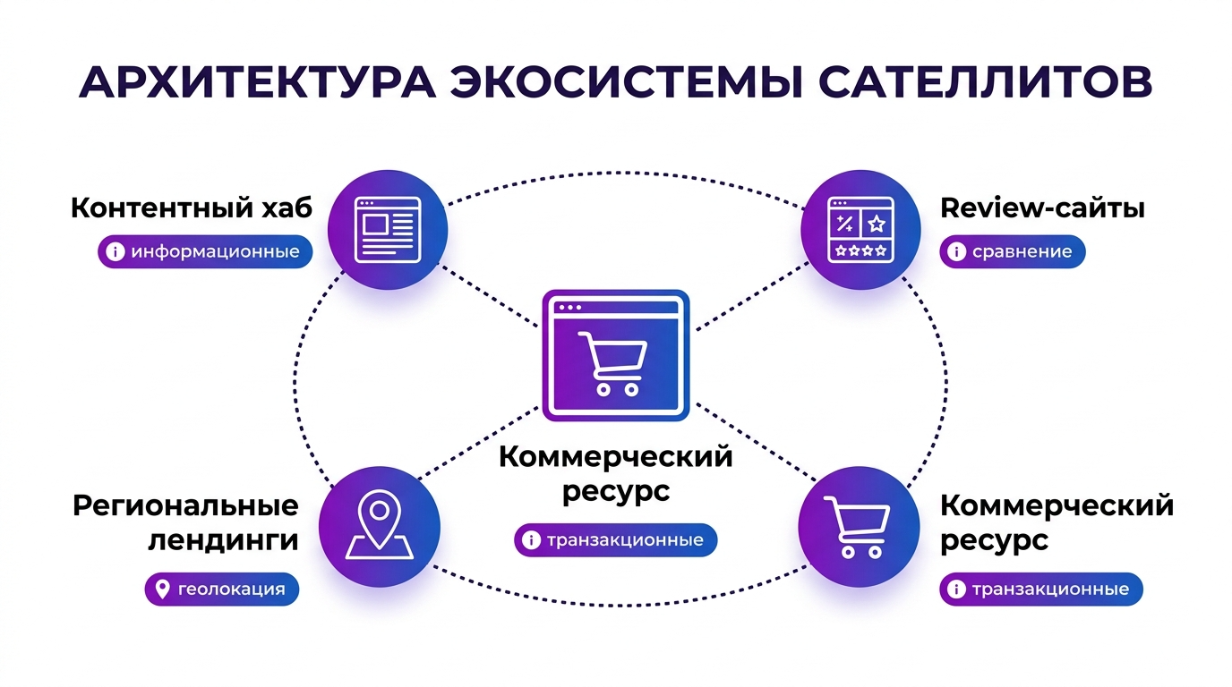 экосистема сателитов