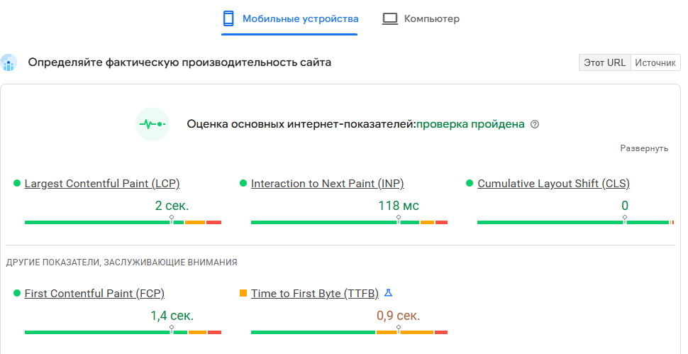 скорость с мобильного
