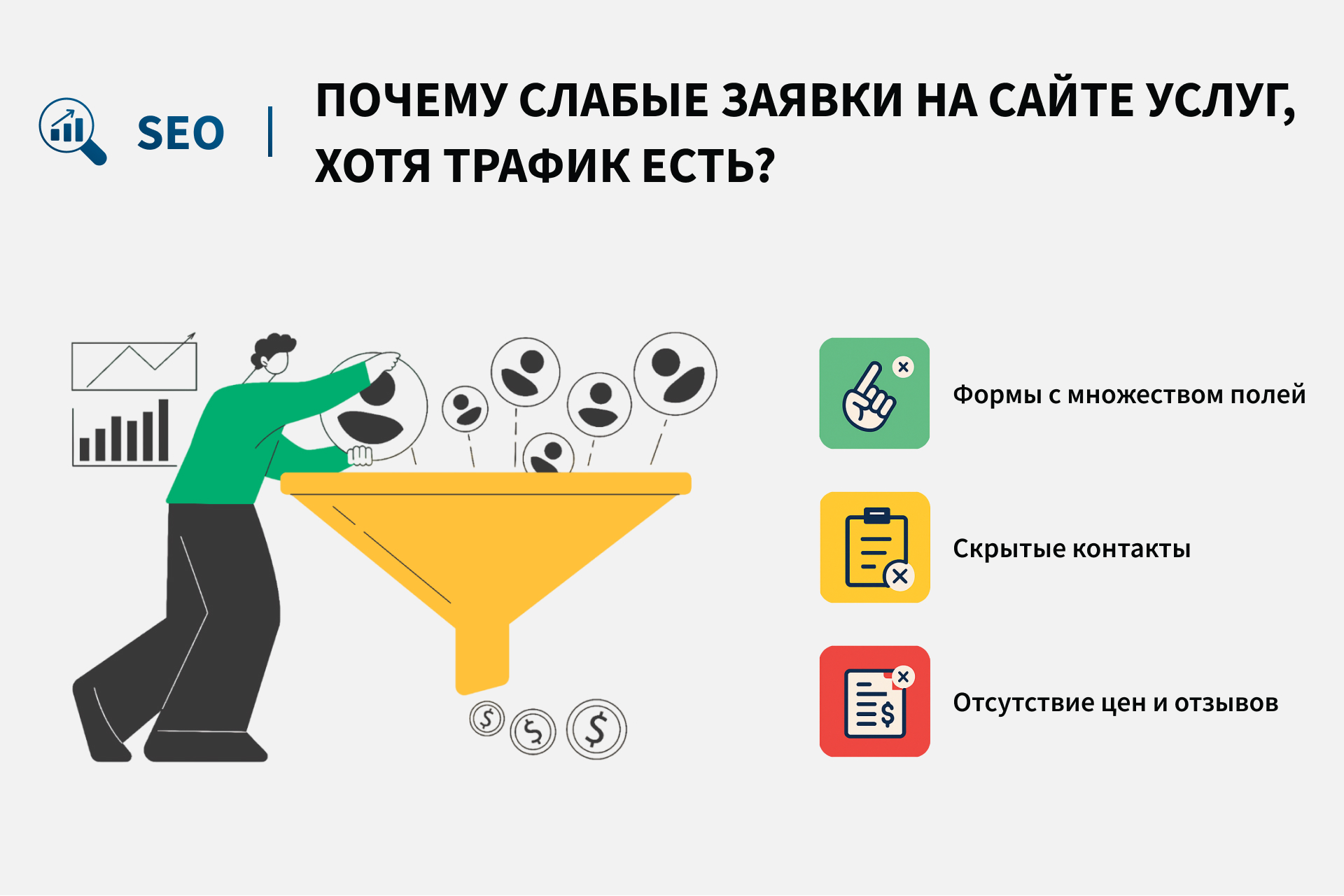 SEO-консалтинг для ивент-агентства: разобрали причины, составили план повышения эффективности сайта и стабильных заявок вне сезона