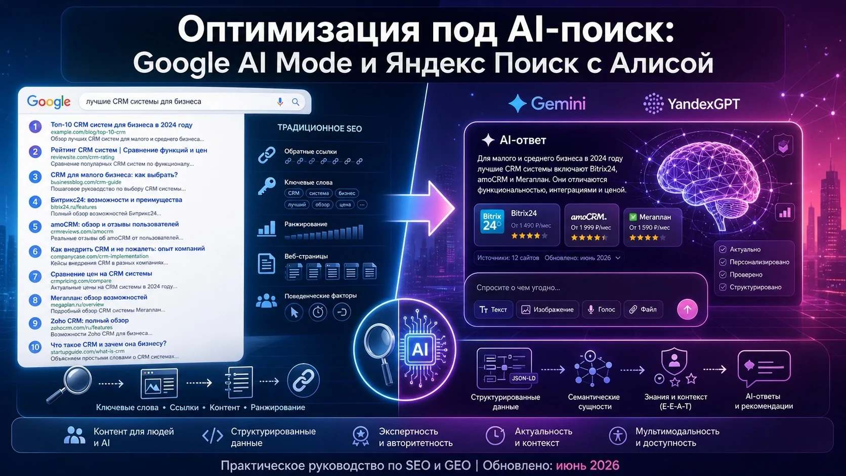 Оптимизация под AI-поиск: Google AI Mode и Яндекс Поиск с Алисой