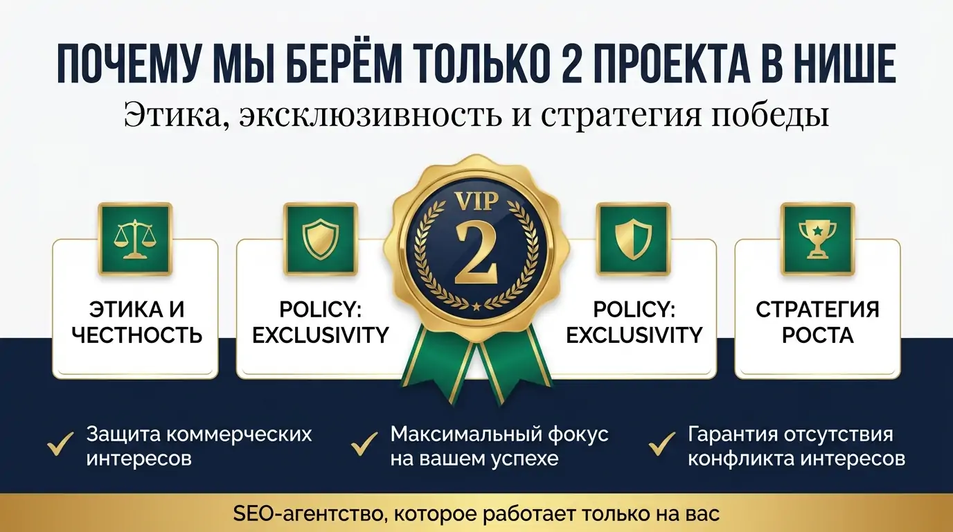 Почему мы берем только 2 проекта в нише: этика, эксклюзивность и стратегия победы